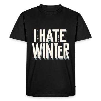 I Hate Winter 10 - Men's Premium Organic T-Shirt - black - Front - Nico (187cm)