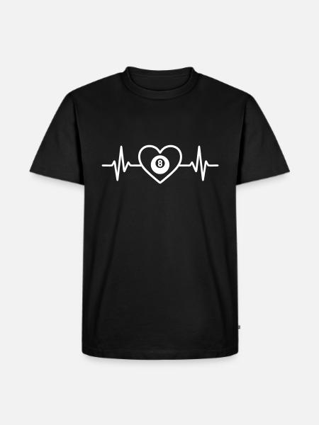 Billard Cœur de précision - T-shirt Premium bio Homme - noir