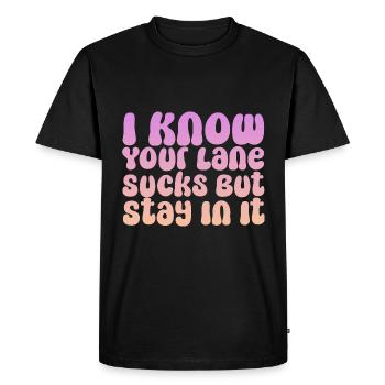 Je sais que votre voie est nulle, mais restez-y - T-shirt Premium bio Homme - noir - Devant - Nico (187cm)
