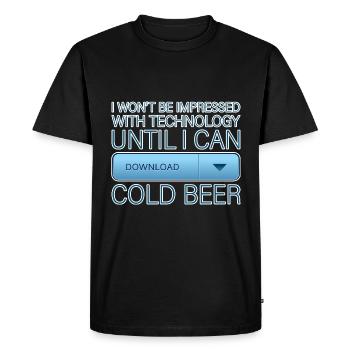 Jusqu’à ce que je puisse télécharger Cold Beer 2 - T-shirt Premium bio Homme - noir - Devant - Nico (187cm)