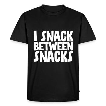 Je grignote entre les collations - T-shirt Premium bio Homme - noir - Devant - Nico (187cm)