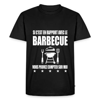 barbecue rapport avec bbq humour drôle - T-shirt Premium bio Homme - noir - Devant - Nico (187cm)