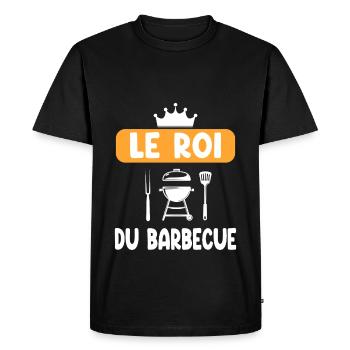 bbq le roi du barbecue humour grille ustensiles - T-shirt Premium bio Homme - noir - Devant - Nico (187cm)