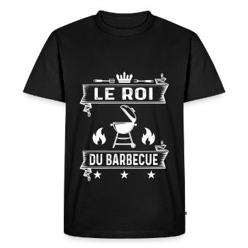 le roi du barbecue bbq barbecue humour - T-shirt Premium bio Homme - noir - Devant - Nico (187cm)