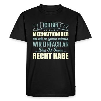 Mécatronicien Mécatronique KFz Mécanicien voitures - T-shirt Premium bio Homme - noir - Devant - Nico (187cm)