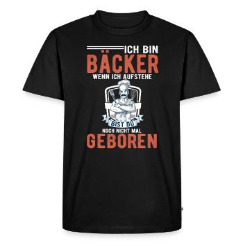 Bakers saying - Men's Premium Organic T-Shirt - black - Front - Nico (187cm)