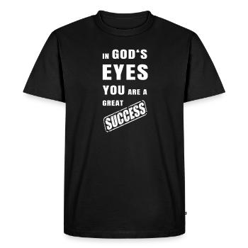 Jésus est Seigneur, sauve, Christ, Bible, Dieu - T-shirt Premium bio Homme - noir - Devant - Nico (187cm)