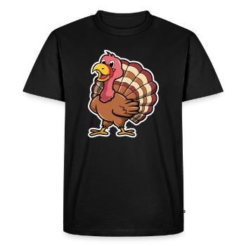 Dinde douce - T-shirt Premium bio Homme - noir - Devant - Nico (187cm)