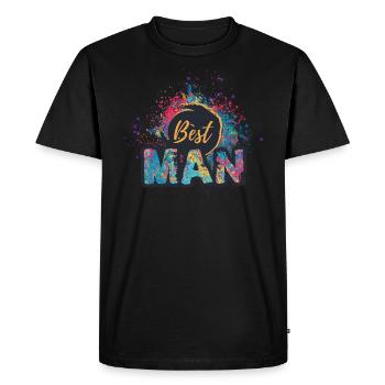 Meilleur homme - T-shirt Premium bio Homme - noir - Devant - Nico (187cm)