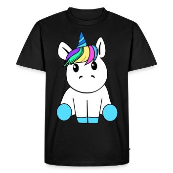licorne - T-shirt Premium bio Homme - noir - Devant - Nico (187cm)