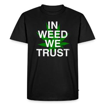 Nous faisons confiance à Weed - T-shirt Premium bio Homme - noir - Devant - Nico (187cm)