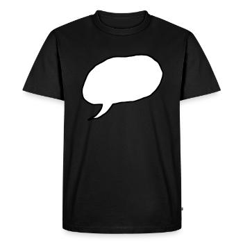 speech bubble - Men's Premium Organic T-Shirt - black - Front - Nico (187cm)