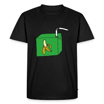 Boire de la banane - T-shirt Premium bio Homme - noir - Devant - Nico (187cm)