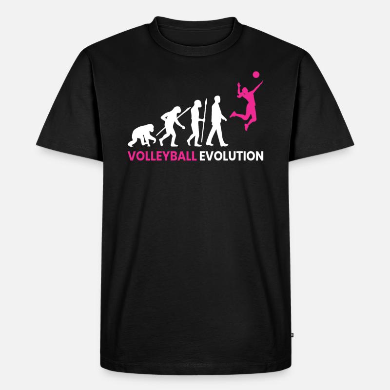 Evolution Volleyball - Männer Premium Bio T-Shirt - Schwarz