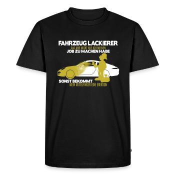 Chemise de peintre - cadeau de voiture de peintre de véhicule - T-shirt Premium bio Homme - noir - Devant - Nico (187cm)