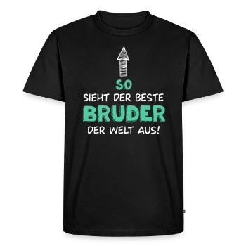 Meilleur frère - T-shirt Premium bio Homme - noir - Devant - Nico (187cm)