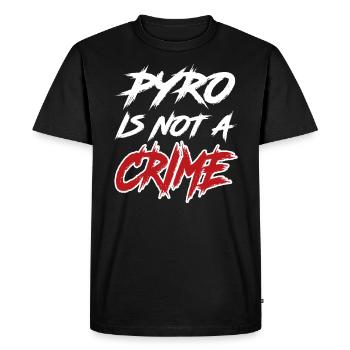 pyro is not a crime - Men's Premium Organic T-Shirt - black - Front - Nico (187cm)