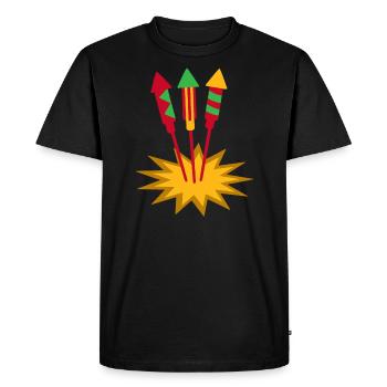 Rocket Fireworks Pyro - Men's Premium Organic T-Shirt - black - Front - Nico (187cm)
