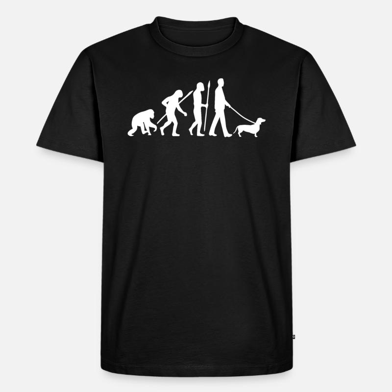 Dachshund Evolution - Men's Premium Organic T-Shirt - black