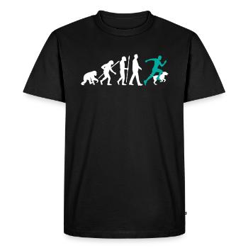 Evolution Running Jogger Doggie Dog Master - Men's Premium Organic T-Shirt - black - Front - Nico (187cm)