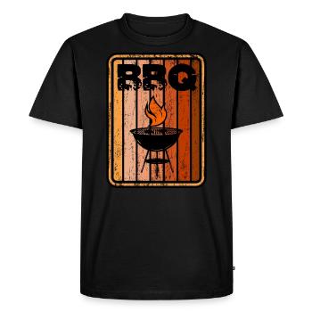 Signe de barbecue - T-shirt Premium bio Homme - noir - Devant - Nico (187cm)