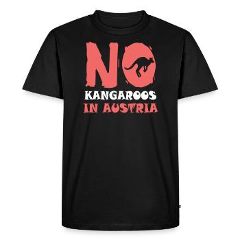 Pas de kangourous en Autriche - T-shirt Premium bio Homme - noir - Devant - Nico (187cm)