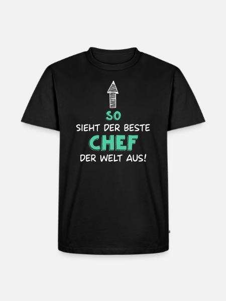 Bester Chef - Männer Premium Bio T-Shirt - Schwarz