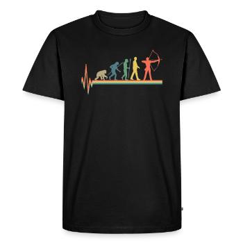 Evolution Archery Archery heartbeat - Men's Premium Organic T-Shirt - black - Front - Nico (187cm)