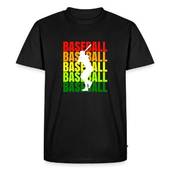 Club de loisirs de sports de baseball - T-shirt Premium bio Homme - noir - Devant - Nico (187cm)