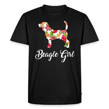 beagle - Men's Premium Organic T-Shirt - black - Front - Nico (187cm)