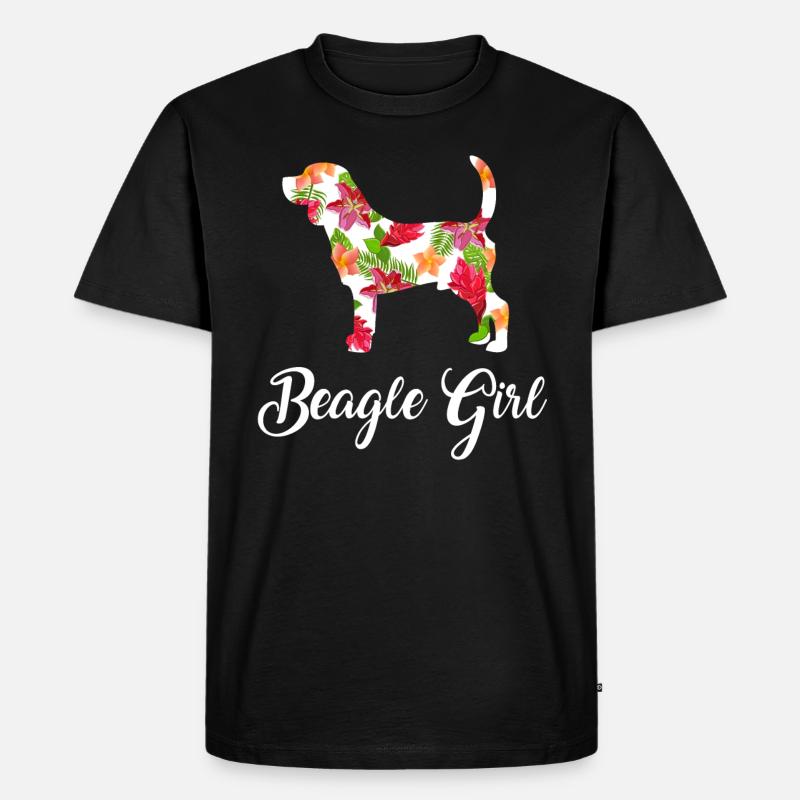 Beagle - Männer Premium Bio T-Shirt - Schwarz