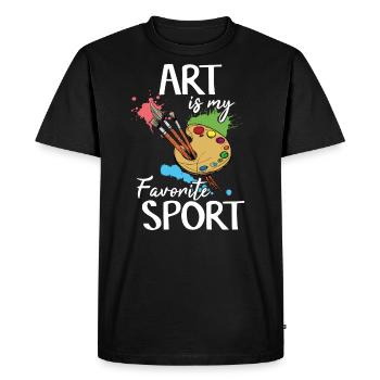 Artiste artiste peinture d'art - T-shirt Premium bio Homme - noir - Devant - Nico (187cm)