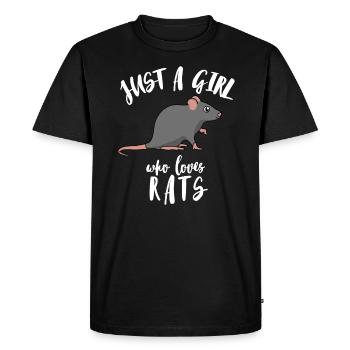 Rat lover rat girlfriend girl - Men's Premium Organic T-Shirt - black - Front - Nico (187cm)
