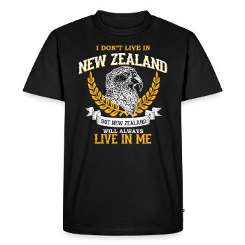 Nouvelle-Zélande - T-shirt Premium bio Homme - noir - Devant - Nico (187cm)