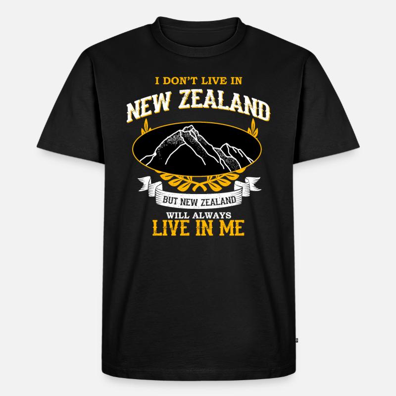 Neuseeland - Männer Premium Bio T-Shirt - Schwarz