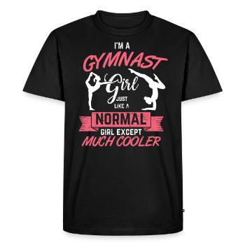 Fille de gymnastique - T-shirt Premium bio Homme - noir - Devant - Nico (187cm)