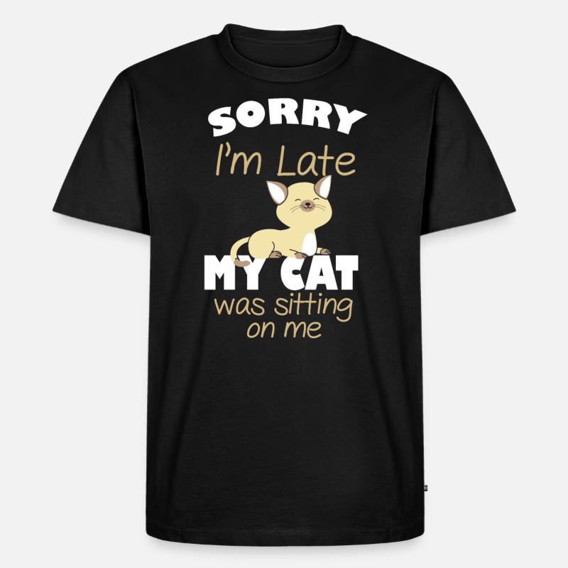 Katze - Männer Premium Bio T-Shirt - Schwarz