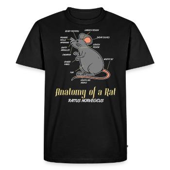 rat - T-shirt Premium bio Homme - noir - Devant - Nico (187cm)