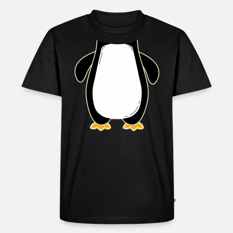 Pinguin - Männer Premium Bio T-Shirt - Schwarz