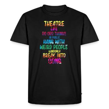 Théâtre Théâtre musical - T-shirt Premium bio Homme - noir - Devant - Nico (187cm)