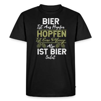 Bier Brauer Brauerei Hopfen Goasmaß - Männer Premium Bio T-Shirt - Schwarz - Vorne - Nico (187cm)
