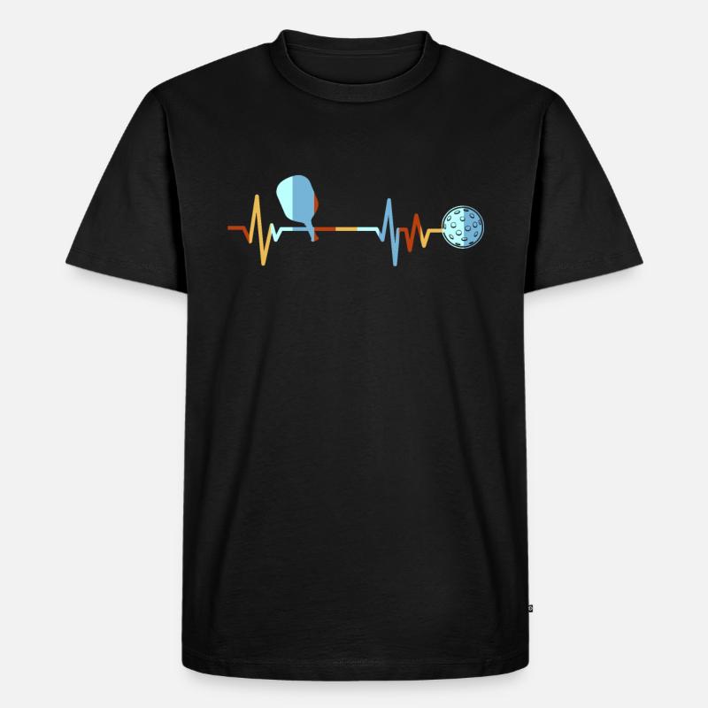 pickleball - Männer Premium Bio T-Shirt - Schwarz