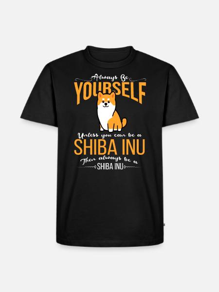 shiba inu - Men's Premium Organic T-Shirt - black