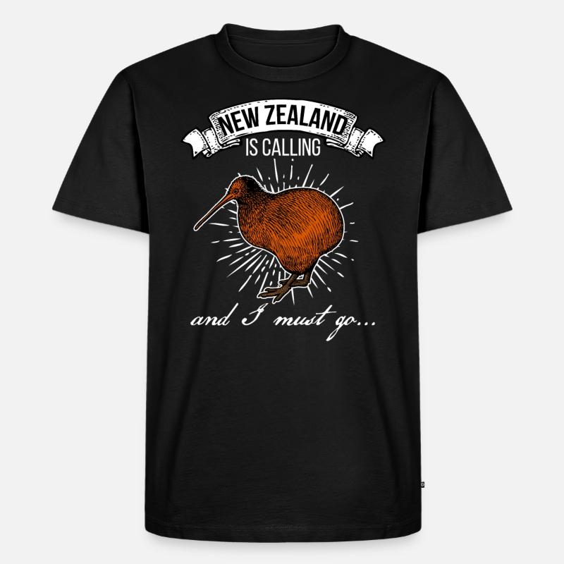 neuseeland - Männer Premium Bio T-Shirt - Schwarz