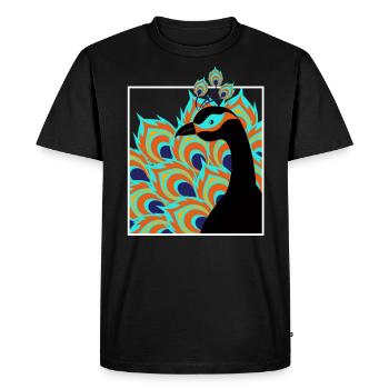 paon - T-shirt Premium bio Homme - noir - Devant - Nico (187cm)