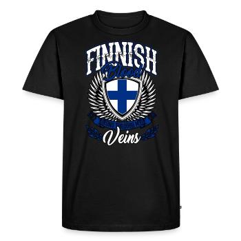 Finlande - T-shirt Premium bio Homme - noir - Devant - Nico (187cm)