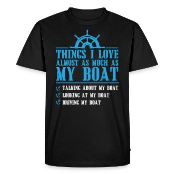 Voile voilier bateau marin cadeau skipper - T-shirt Premium bio Homme - noir - Devant - Nico (187cm)
