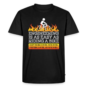 engineer - Men's Premium Organic T-Shirt - black - Front - Nico (187cm)