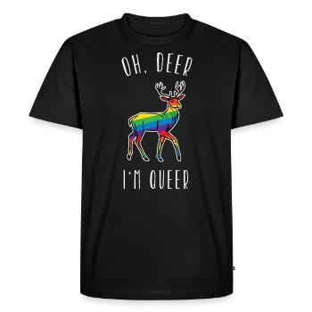 Gay - T-shirt Premium bio Homme - noir - Devant - Nico (187cm)