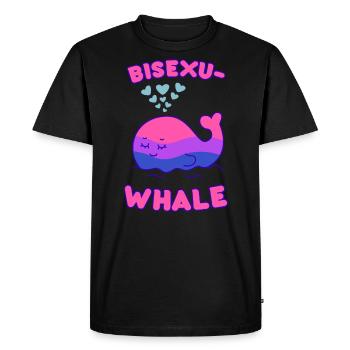 bisexuelle - T-shirt Premium bio Homme - noir - Devant - Nico (187cm)